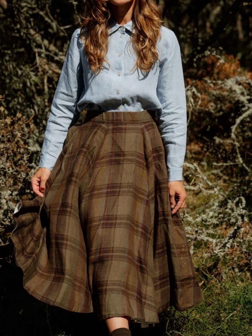 Classic – Full-Circle Twill Line Oak Tartan XS